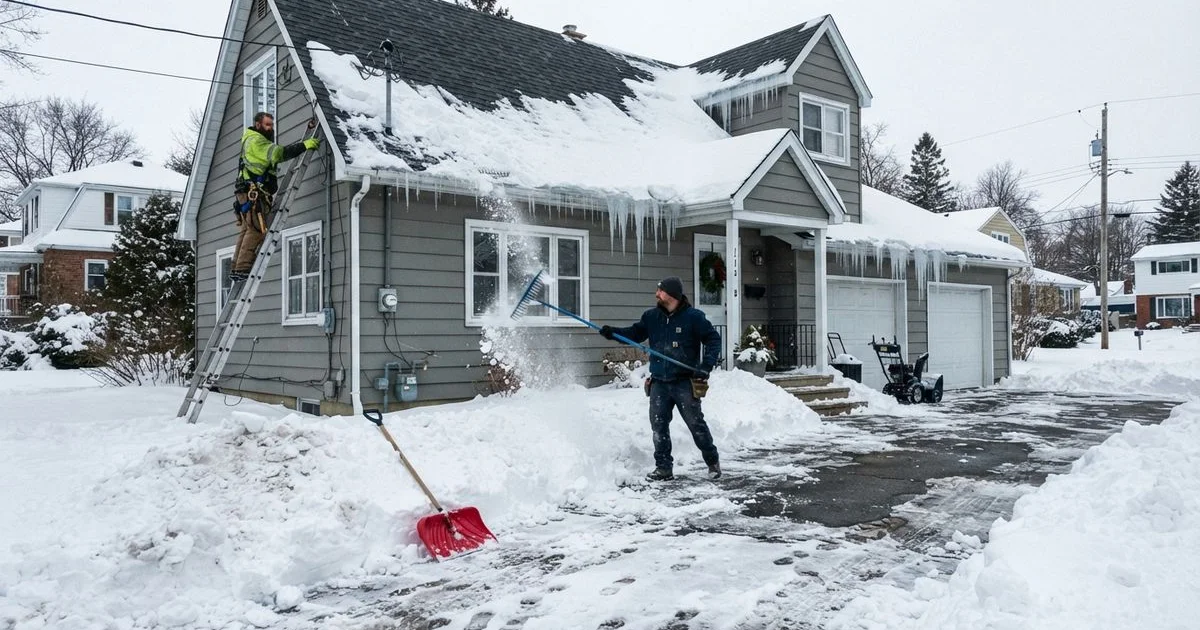 Winter roof and gutter safety in Ontario: snow load, ice, and when to call a pro